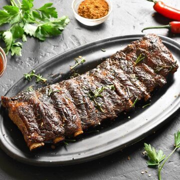 Grísa rif forelduð og bbq marineruð