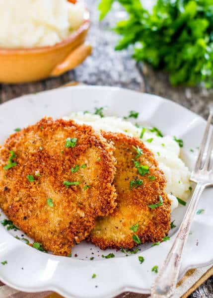 Grísa snitzel í raspi